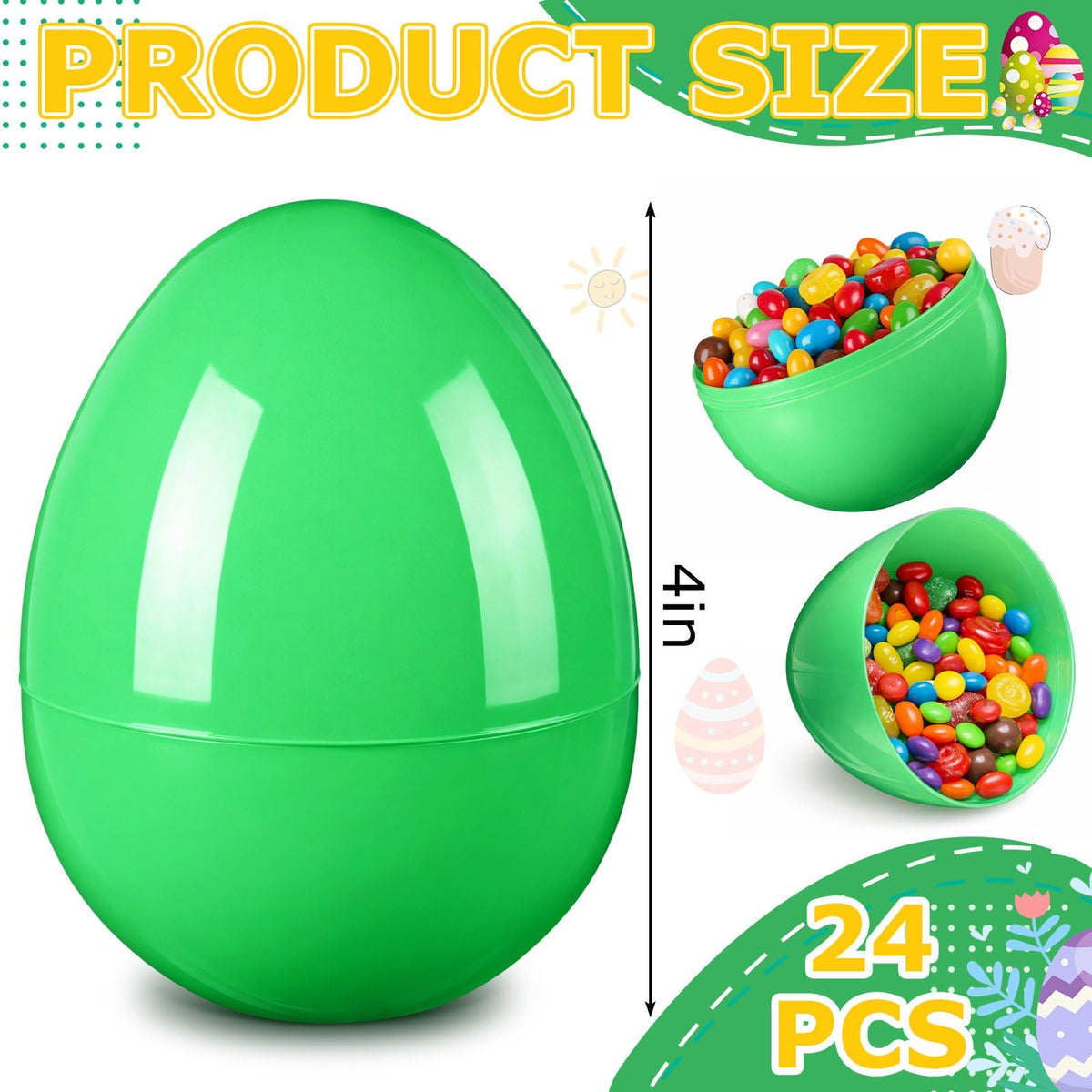 Leitee detachable blank egg opens for easy filling and reuse in crafts.
