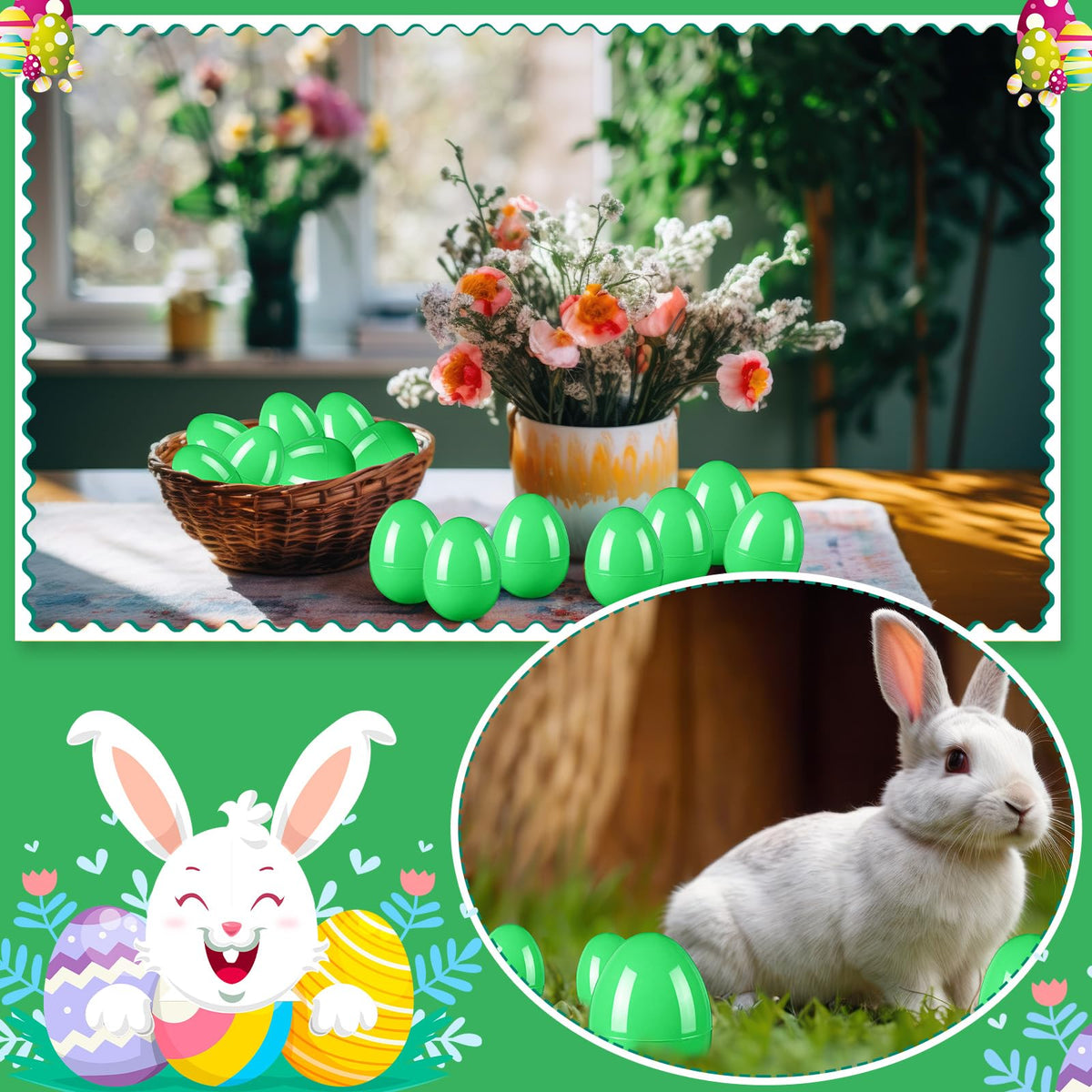Leitee Easter party decor eggs suit games prizes and gift giving.