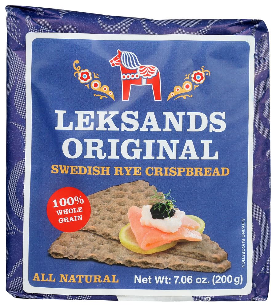 Leksands Original Triangle Crispbread three-pack box, ideal for quick snacking.