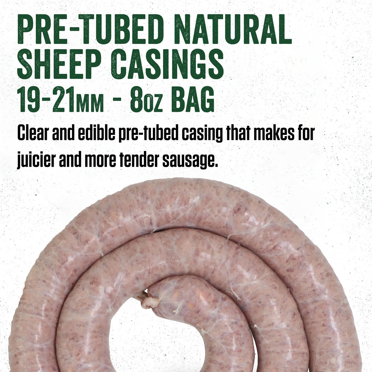 LEM sheep casings on straw enable quick knot-free loading.