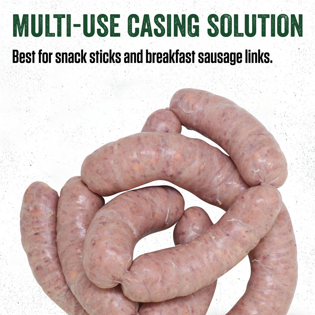 LEM casings after soaking become soft and pliable for smooth stuffing.