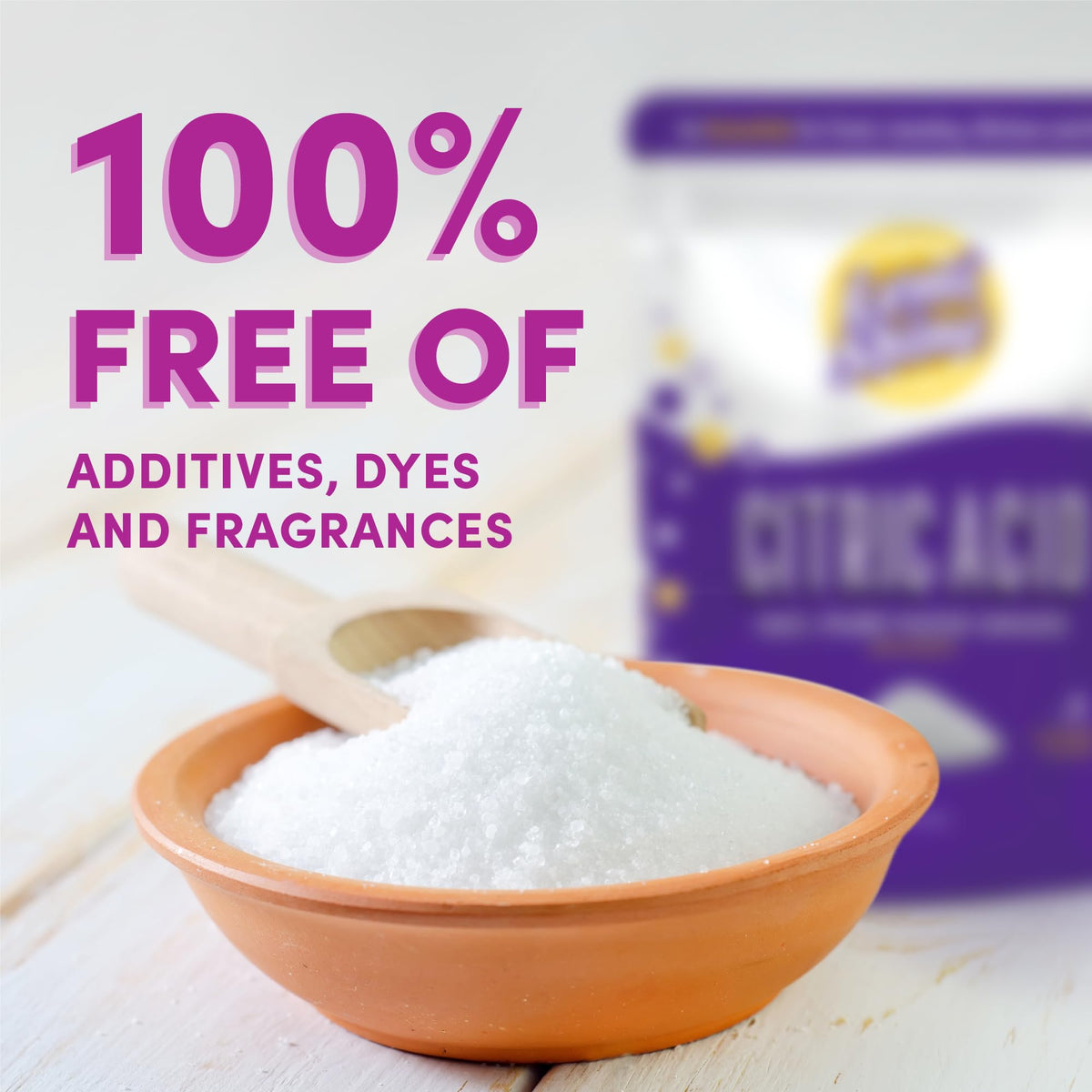 Lemi Shine citric acid powder ideal for cooking and crafting recipes.