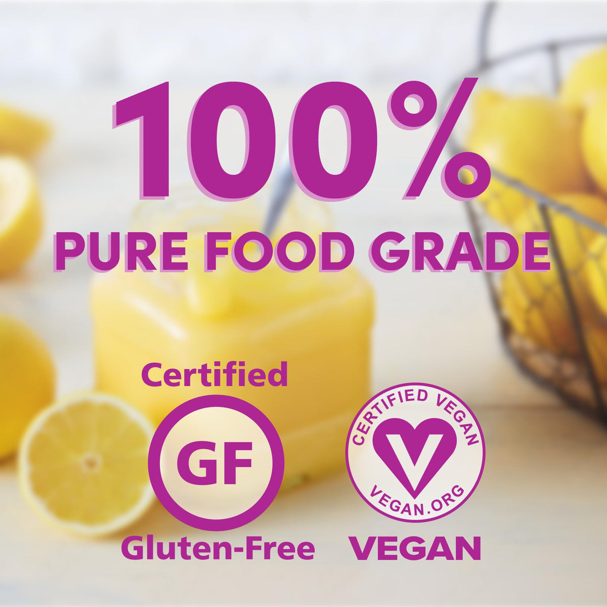 Lemi Shine pure food-grade citric acid for vegan-friendly canning and baking.