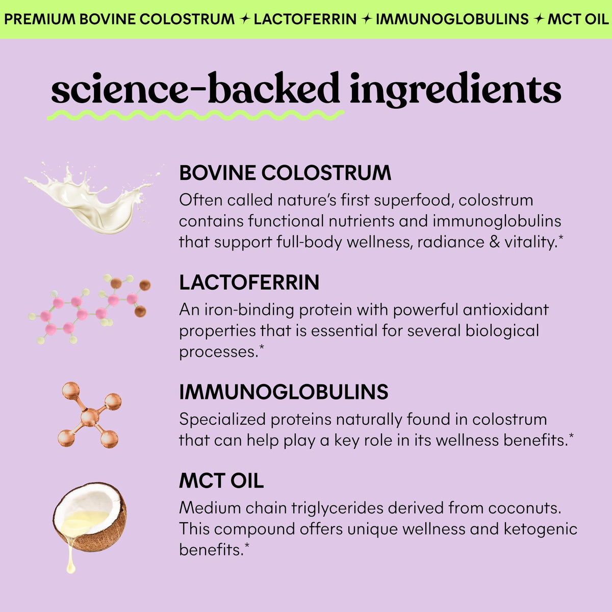 Lemme Colostrum Coffee Creamer grass-fed bottle on kitchen counter