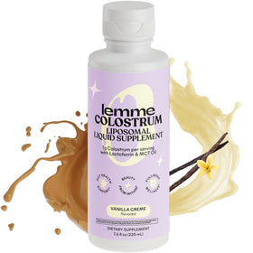 Lemme Colostrum Coffee Creamer vanilla creme glass for a dairy-free morning boost