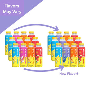 Lemon Perfect peach flavor bottle delivering fruity hydration throughout the day