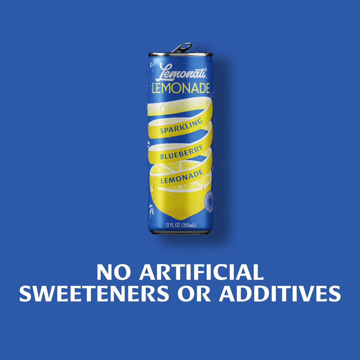 Close-up of Lemonati label, highlighting gluten-free and vegan status.