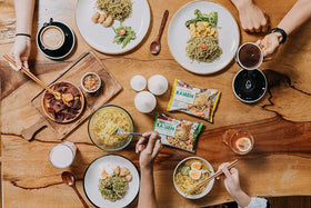 Lemonilo Chick'n Chow Mein microwave-4-min option, speedy lunch.