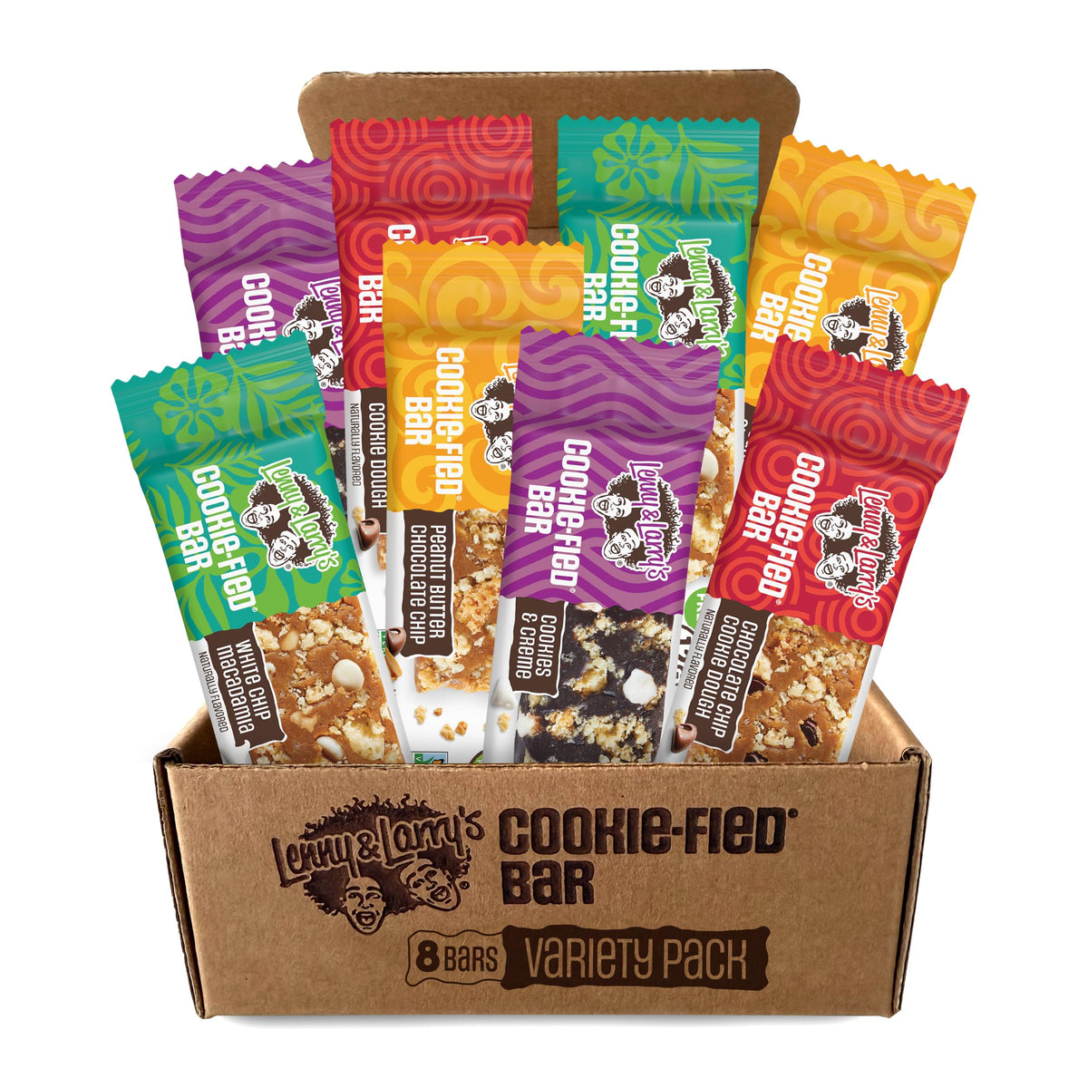 Lenny & Larry’s Cookie-fied Variety Pack, eight bars for on-the-go protein.