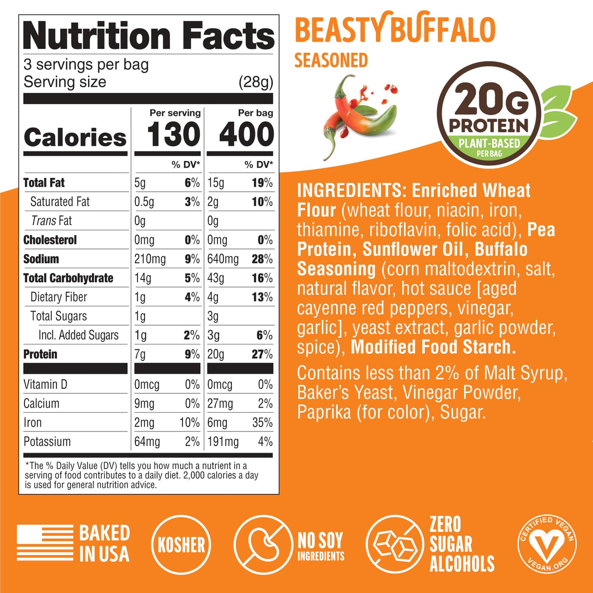 US-made, Non-GMO plant-based snack in a convenient multi-pack