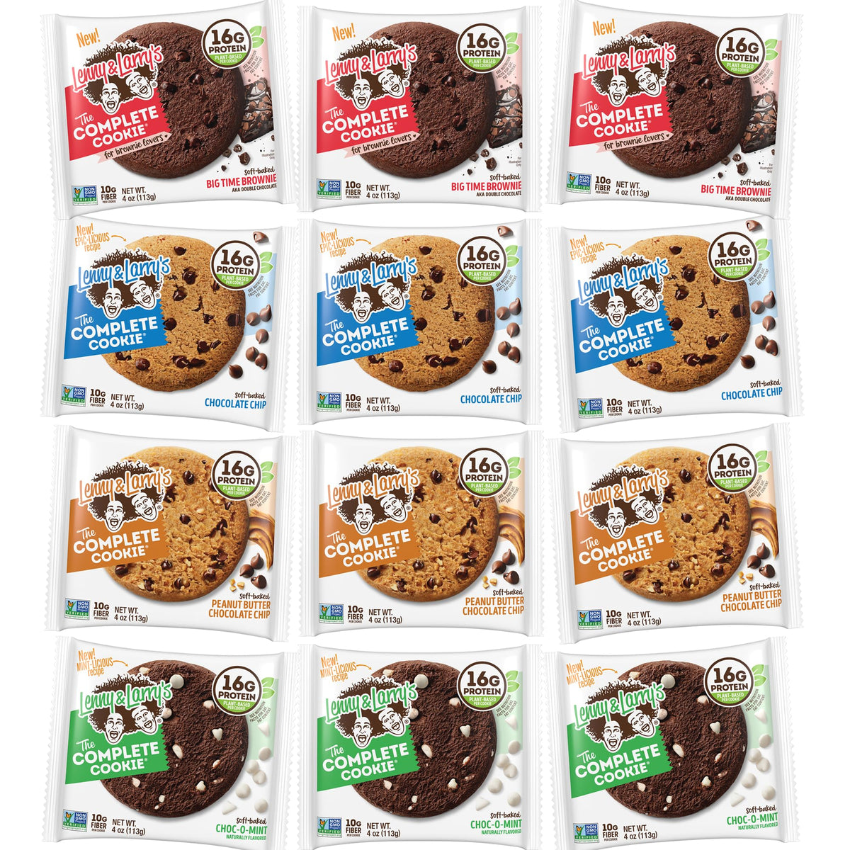 Lenny & Larry's Chocolate Lovers variety pack box for protein-rich snacking