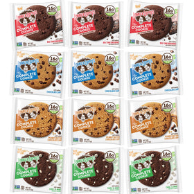 Lenny & Larry's Chocolate Lovers variety pack box for protein-rich snacking