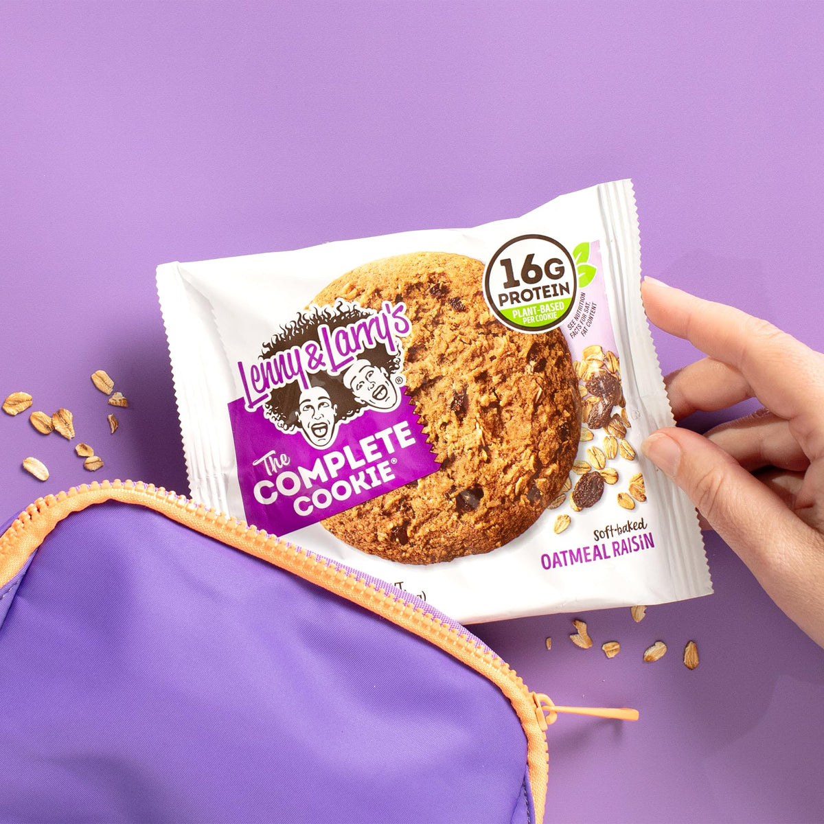 Lenny & Larry's Complete Protein Cookie 12-pack display, convenient weekly snacks