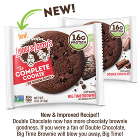 Lenny & Larry's 16-cookie pack highlights vegan, non-GMO cookies for everyday snacking.