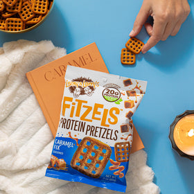 Vegan and kosher certified FITZELS Caramel Fix with Caramel Fix flavor.