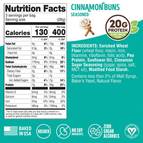 Lenny & Larry's FITZELS Cinnamon Buns deliver warm, inviting flavor in a stacked pack.