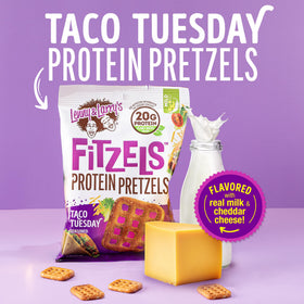 Lenny & Larry's Fitzels crunch shows plant-based protein bites ideal for workouts.
