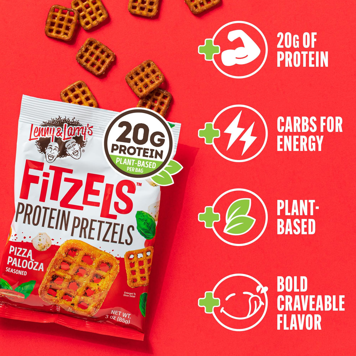 Lenny & Larry's FITZELS Pizza Palooza on-the-go protein option for workouts