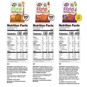 Lenny & Larry's FITZELS snacks on a desk for on-the-go protein.