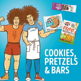 Lenny & Larry's individually wrapped cookies shown as a convenient on-the-go snack.