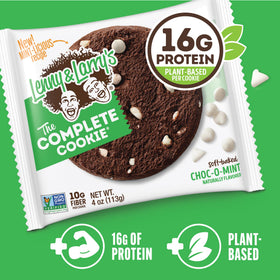 Lenny & Larry's Choc-O-Mint close-up, chewy texture and fiber