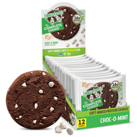 Lenny & Larry's Choc-O-Mint cookie front view, protein-packed plant-based snack