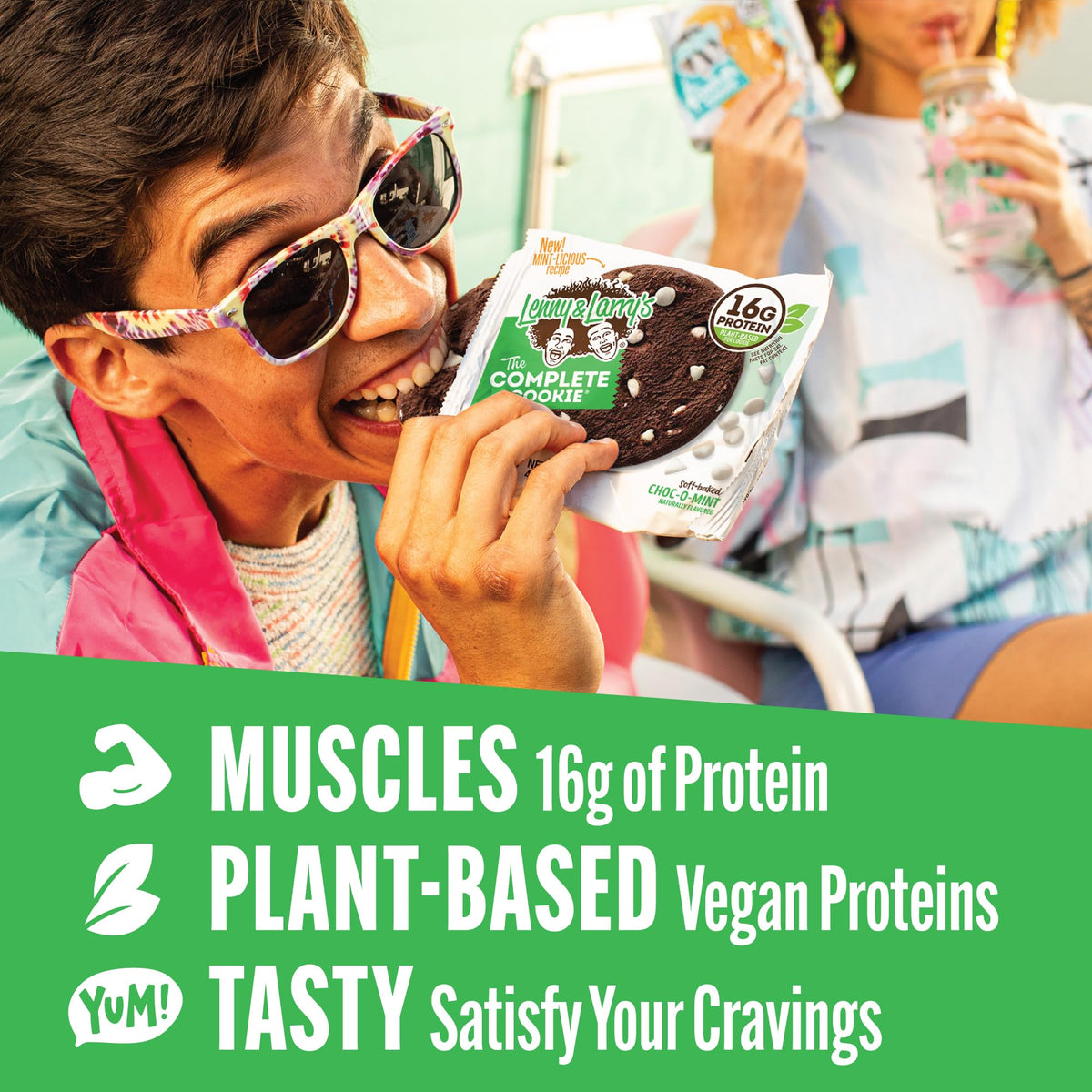 Lenny & Larry's Choc-O-Mint 12-pack box, convenient post-workout energy
