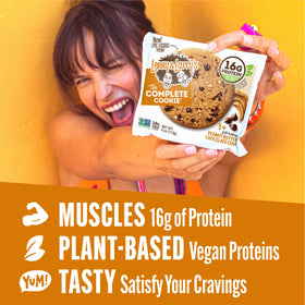 Lenny & Larry's Protein Cookie close-up shows chewy texture