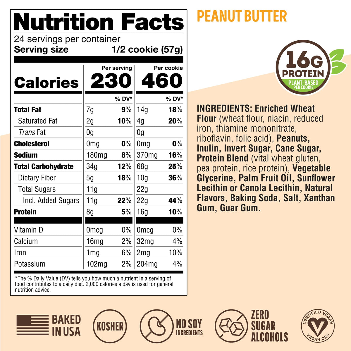 Lenny & Larry's Peanut Butter cookie ready for on-the-go snack