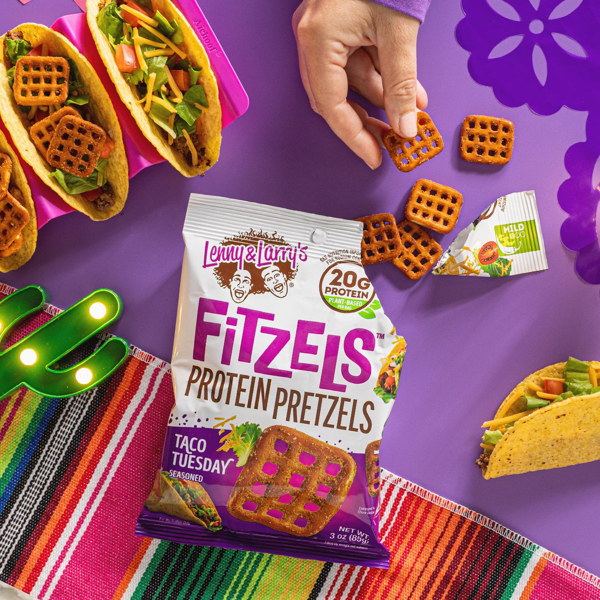 Lenny & Larry's Taco Tuesday flavor showcases zesty seasoning and satisfying crunch.