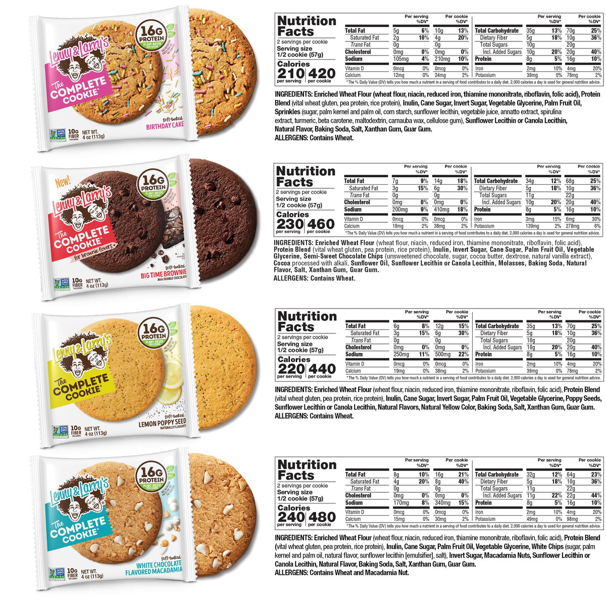 Lenny & Larry's vegan, kosher-certified cookies cater to plant-based snacking needs.