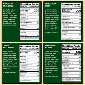 Lentiful low-sodium instant meals fit desk drawers and backpacks.