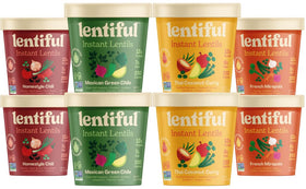 Lentiful Instant Lentil Cups Mexican Green Chile—protein-packed convenience for a quick lunch.