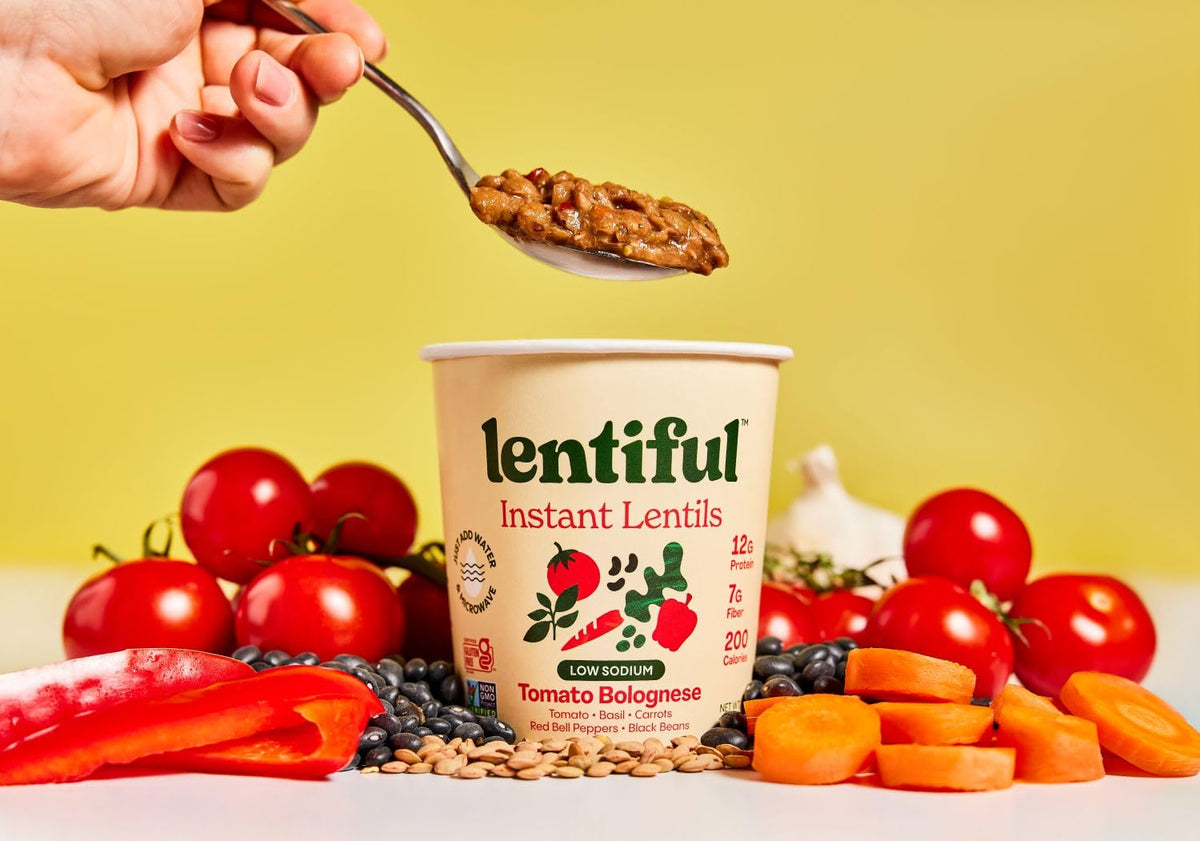 Lentiful ready-to-eat lentil cups are shelf-stable, no refrigeration needed.