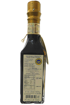 Leonardi Gold Seal label close-up confirms authentic Italian balsamic