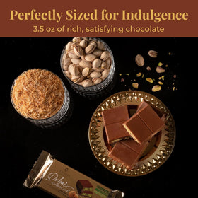 Leonessa pistachio bar close-up highlights crunchy pistachios for snack-worthy delight.