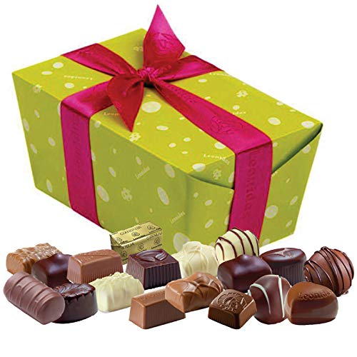 Leonidas pralines and caramels selection showcases rich flavors to share.
