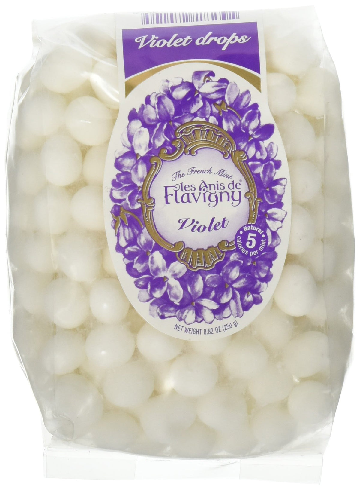 Les Anis de Flavigny Violet Abbaye de Flavigny anise drops add fragrant flavor to desserts.