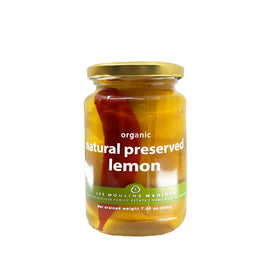 Les Moulins Mahjoub organic preserved lemons bottle with bright golden slices for flavorful cooking