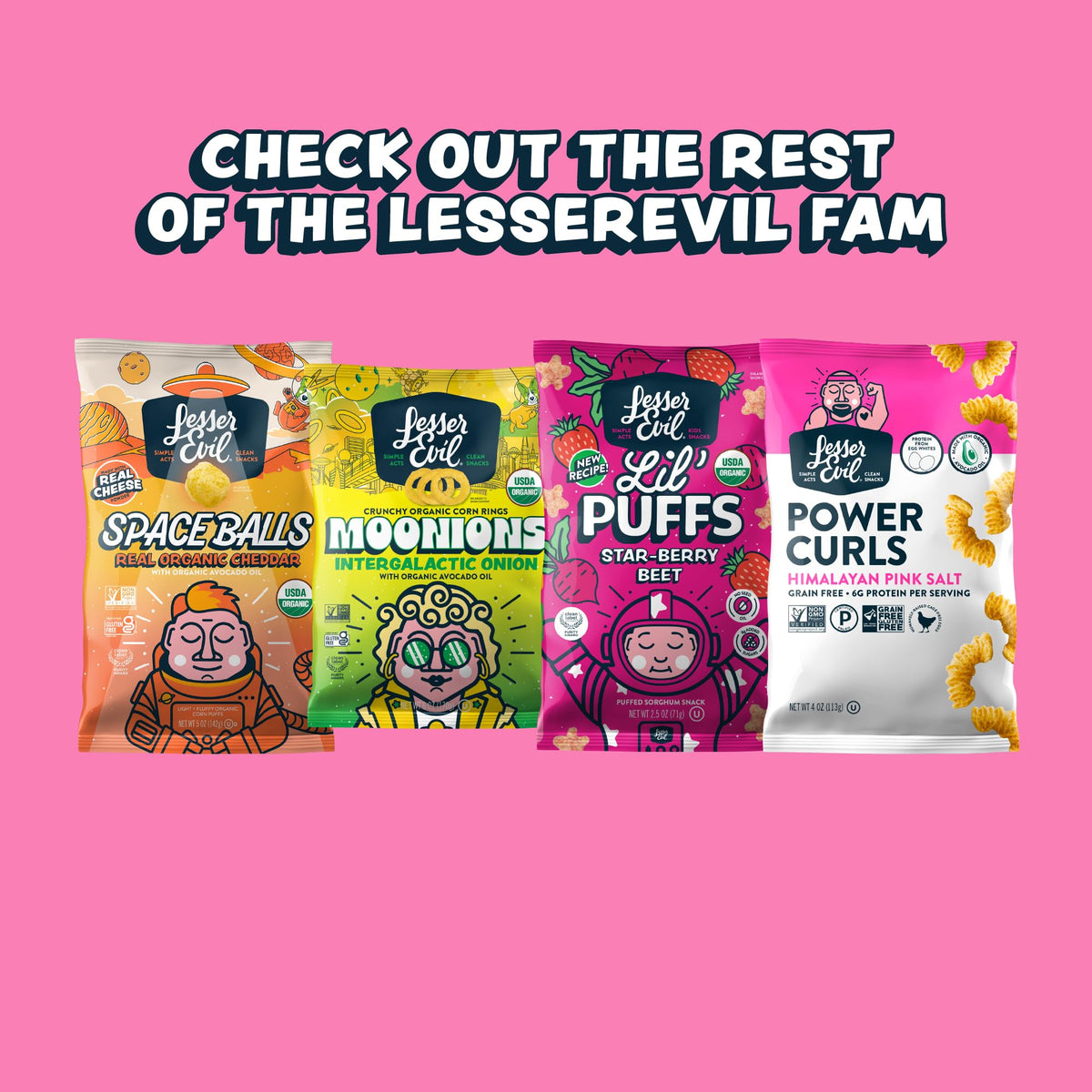 Lesserevil organic coconut oil coating with Himalayan salt for simple, tasty snacking.