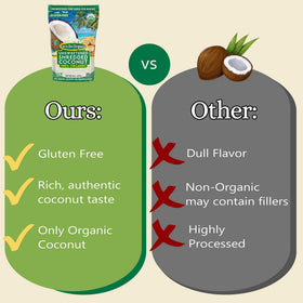 Let's Do Organic sustainably farmed coconut with Non-GMO and organic certification