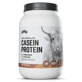 Levels Chocolate Casein being poured into a glass for a shake