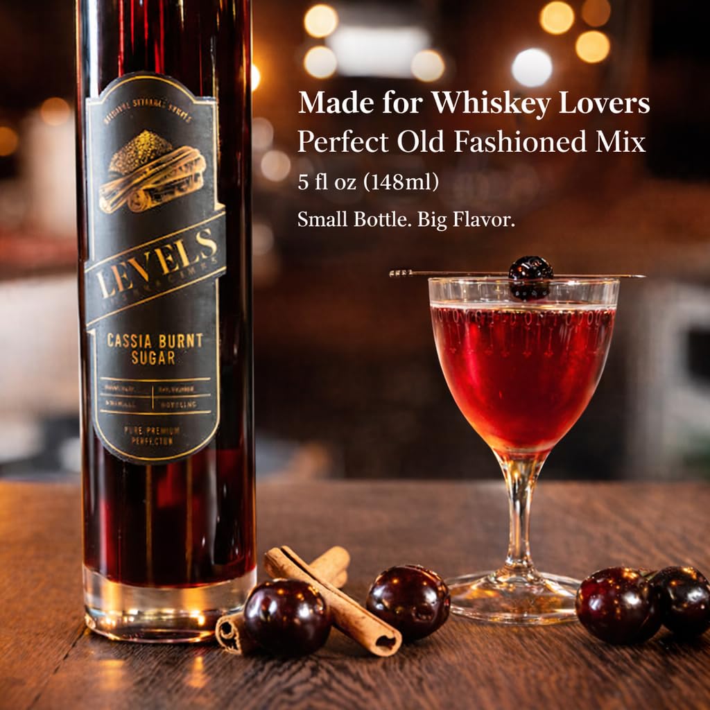 Dessert drizzle of Levels of Grandeur syrup adds cinnamon-sugar finishing touch.