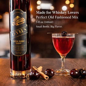 Dessert drizzle of Levels of Grandeur syrup adds cinnamon-sugar finishing touch.