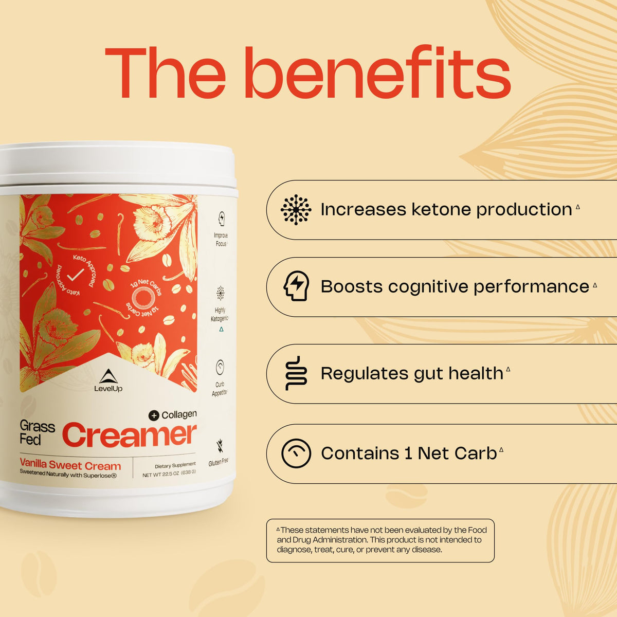 LevelUp Creamer dairy-free and low-carb for keto-friendly drinks