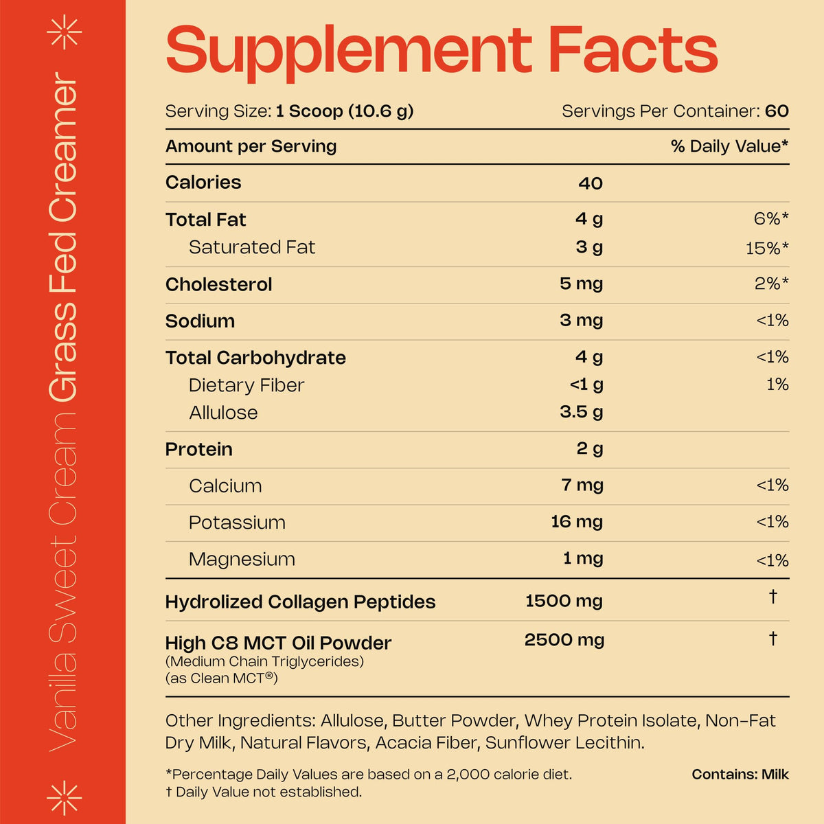 LevelUp Creamer with grass-fed collagen peptides supports skin and joints