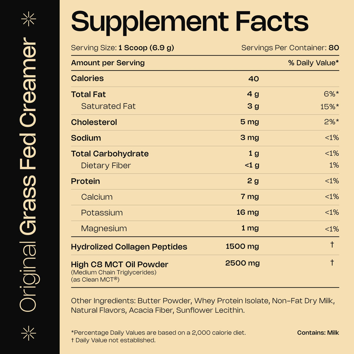 LevelUp Creamer grass-fed collagen tub highlights protein for skin and joints