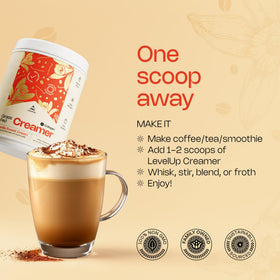 LevelUp Creamer low-carb formula supporting keto-friendly routines