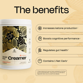 LevelUp Creamer unsweetened cream jar ideal for keto drinks