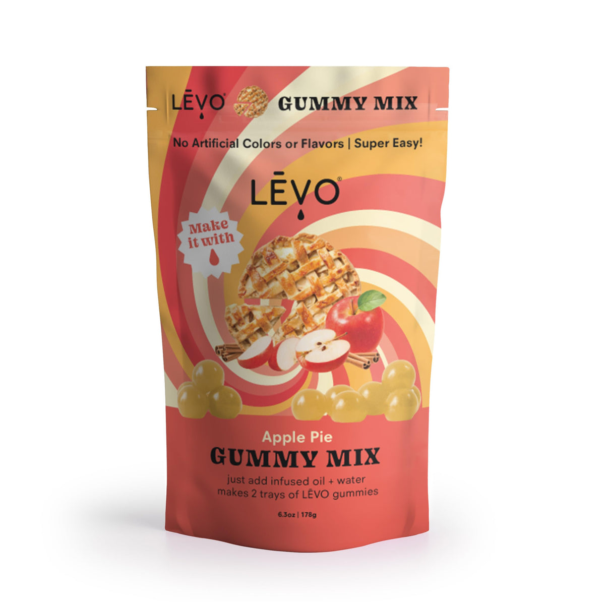 LEVO Gummy Mix Apple Pie – natural flavors with no active ingredients for tasty gummies.